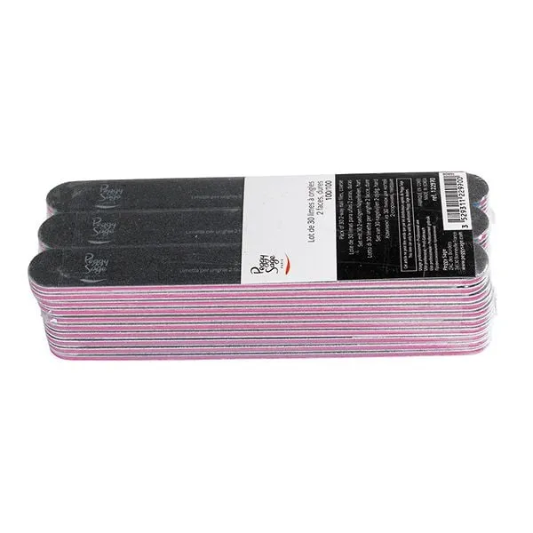 Peggy Sage Limetta 2 Facce Lavabile Diritte- Nere 100/100- 30 pz