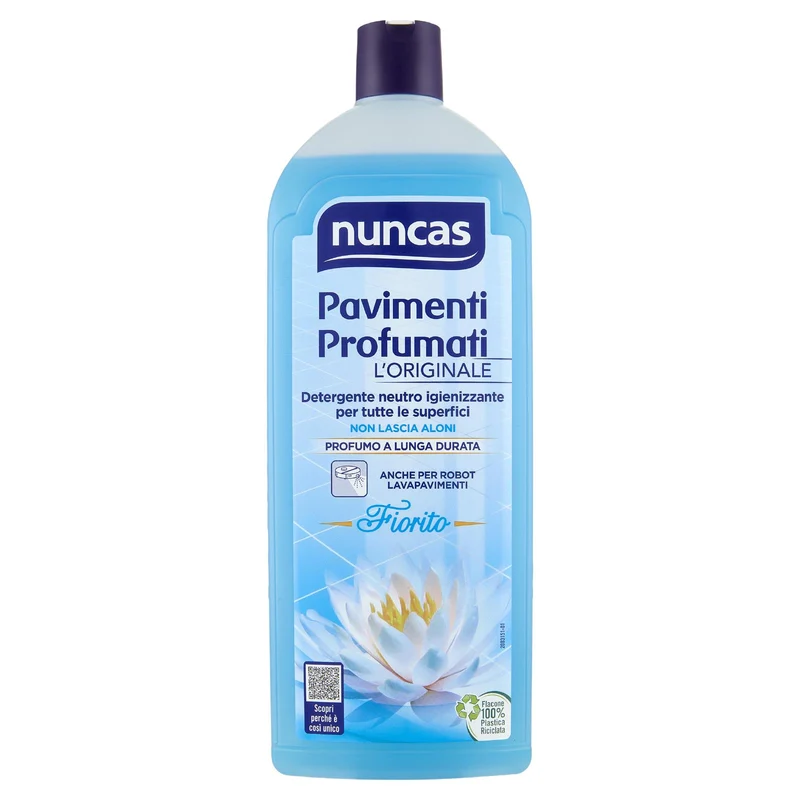 nuncas Pavimenti Profumati Detergente neutro igienizzante per tutte le superfici Fiorito 1 l