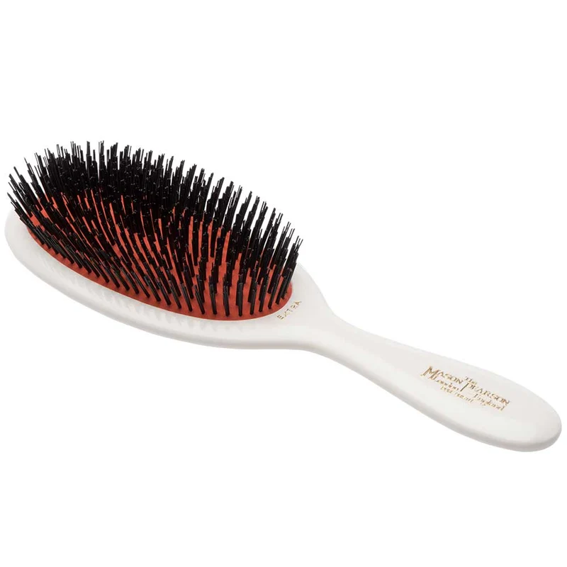B2 Small Extra Stiff Boar Bristle Hairbrush – Ivory