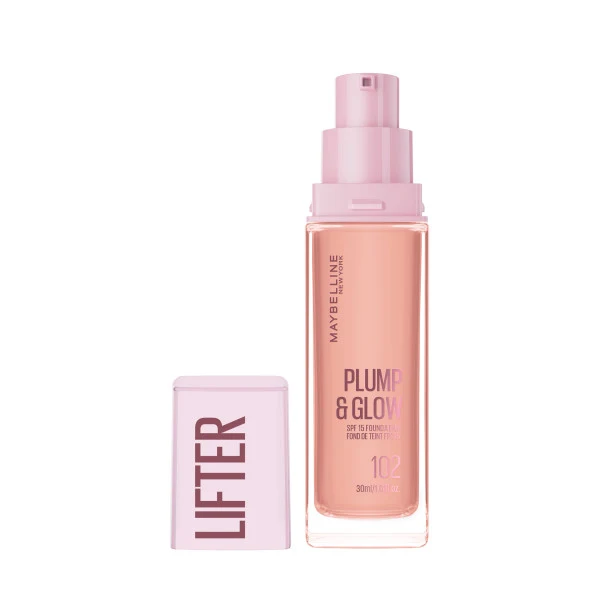 Maybelline New York Lifter Plump & Glow Fondotinta 102