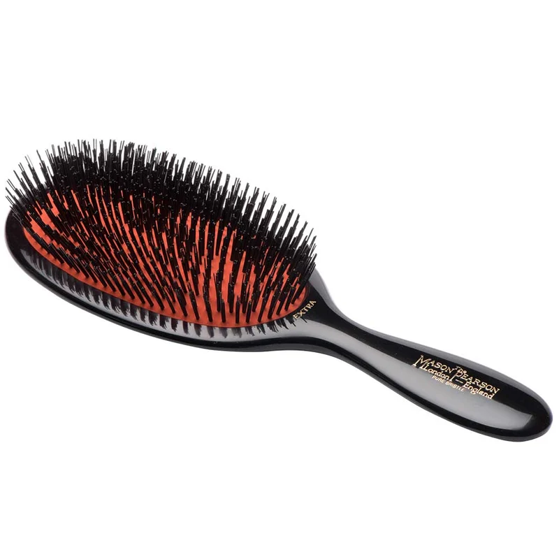 B1 Large Extra Stiff Boar Bristle Hairbrush – Dark Ruby