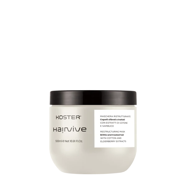 KOSTER Hairvive Maschera Ristrutturante - per Capelli Sfibrati e Trattati-