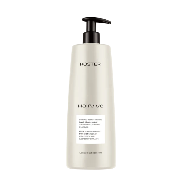 KOSTER Hairvive Shampoo Ristrutturante - per Capelli Sfibrati e Trattati-