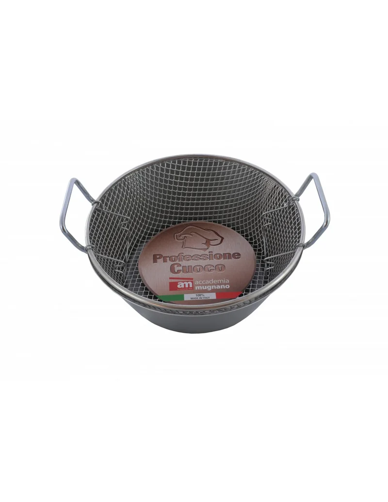 Accademia Mugnano - Friggitrice Professionale Cuoco 28cm - Con Cestello