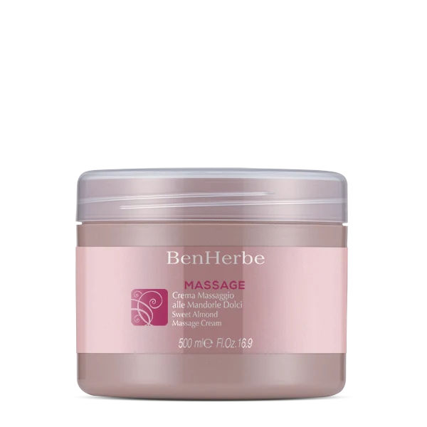 BenHerbe Massage Crema Massaggio alle Mandorle Dolci- 500 ml