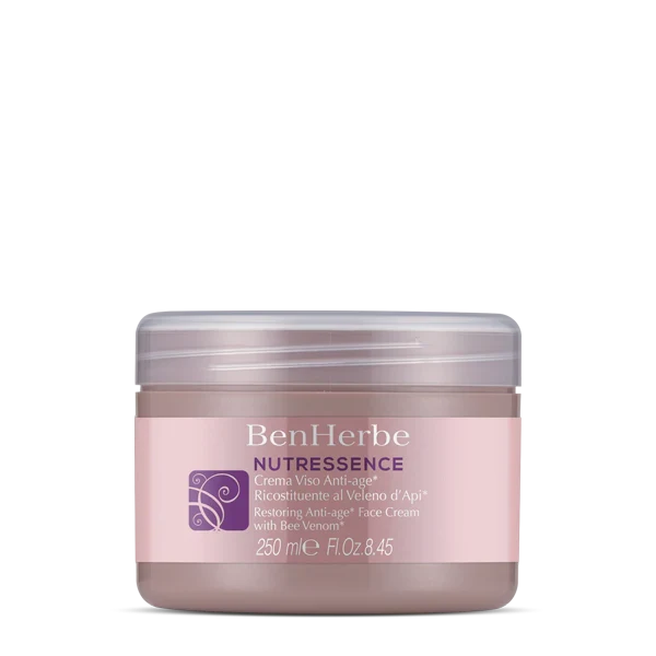 BenHerbe Nutressence Crema Viso Anti-age - Ricostituente al Veleno d' Api- 250 ml