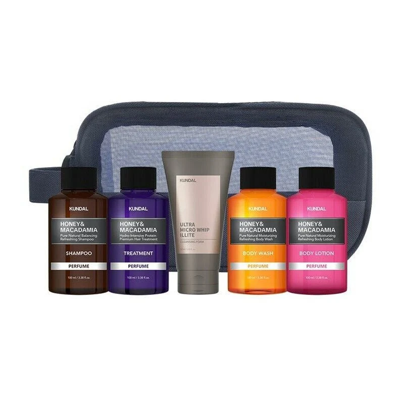 Kit da viaggio con schiuma detergente (5 pezzi)