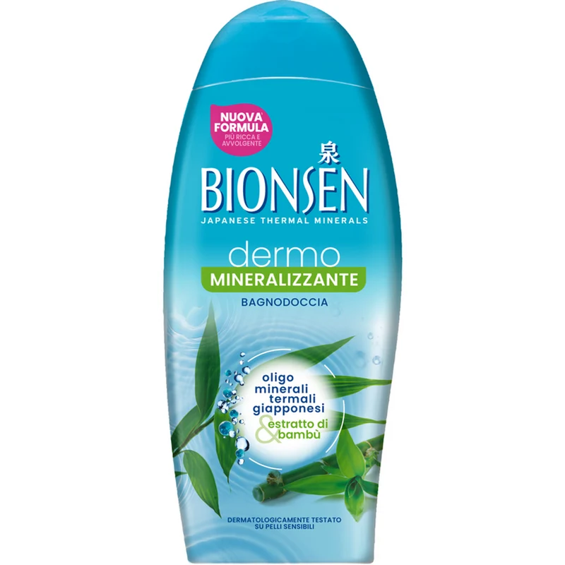 BIONSEN - Bagnodoccia Dermo Mineralizzante con Oligo Minerali Termali Giapponesi & Estratto di Bambù - 550 ml