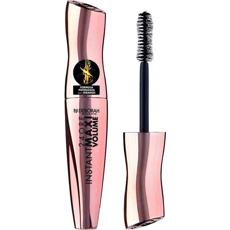 DEBORAH MILANO - Mascara 24Ore Instant Maxi Volume Black con Ceramidi