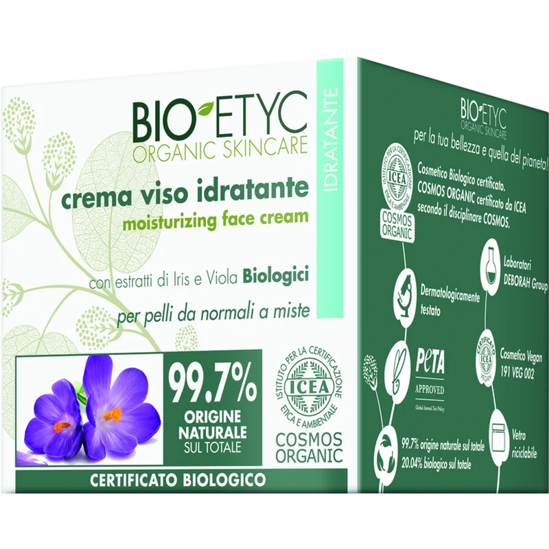 Bioetyc - Crema Viso Idratante Estratti Iris E Viola - 50 ml