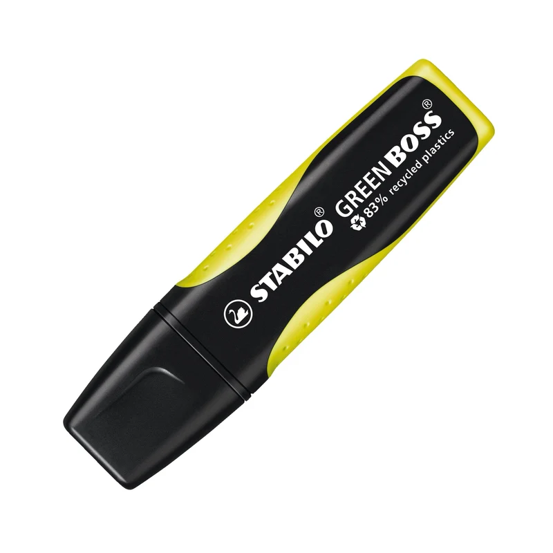 Evidenziatore Ecosostenibile - STABILO GREEN BOSS - 83% Plastica Riciclata - Giallo