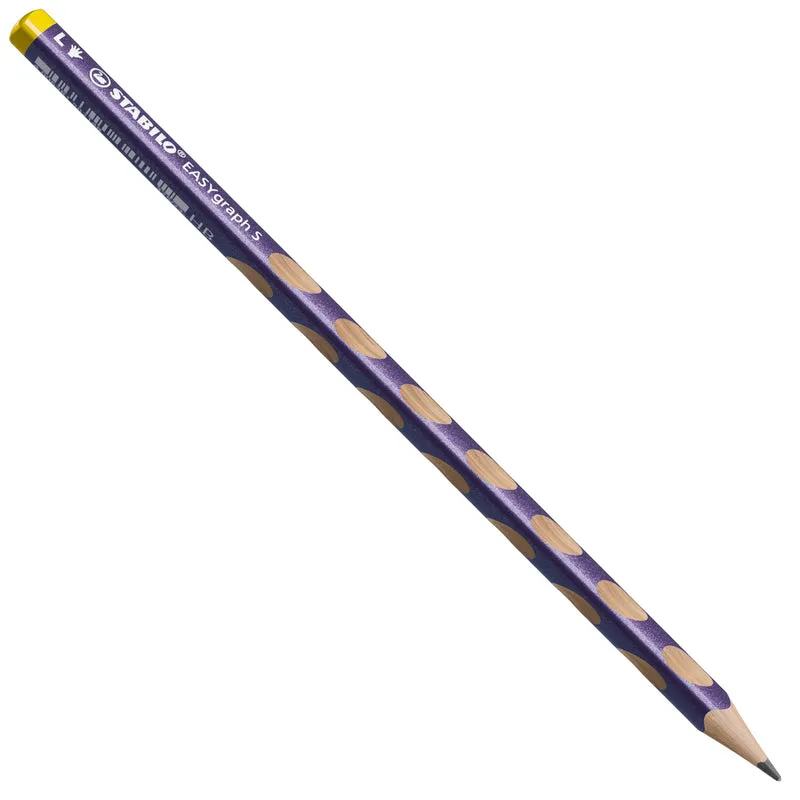 Matita Ergonomica triangolare Sottile - STABILO EASYgraph S Metallic per Mancini in Viola metallizzato - Gradazione HB