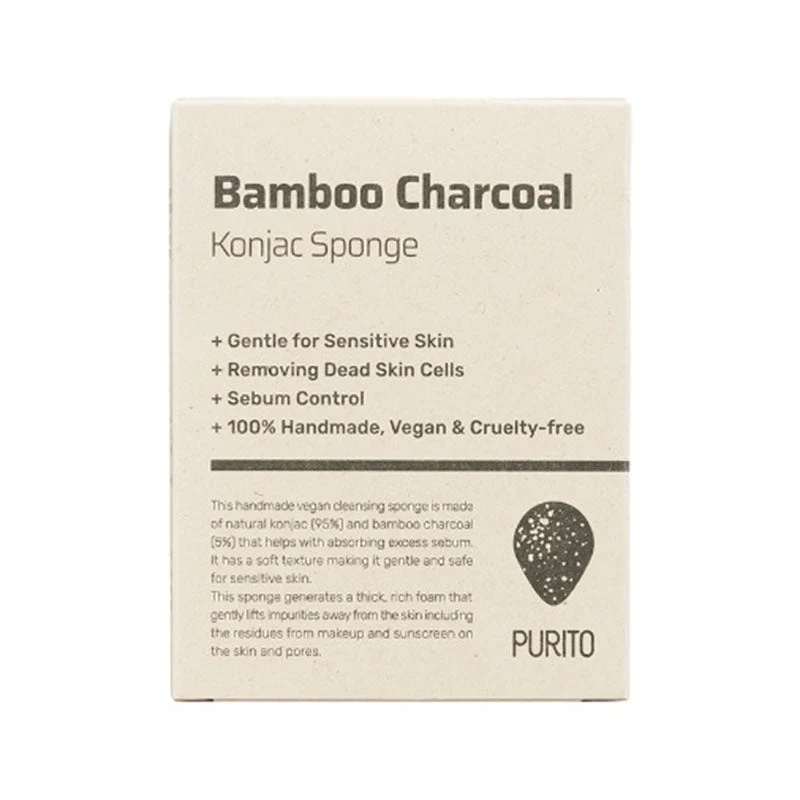 Spugna Konjac Carbone Di Bambù 1 Pz