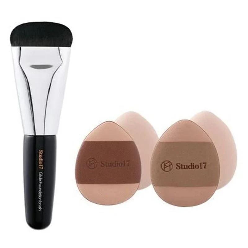 Kit trucco base Skin Fit (4 spugnette + 1 pennello per fondotinta)