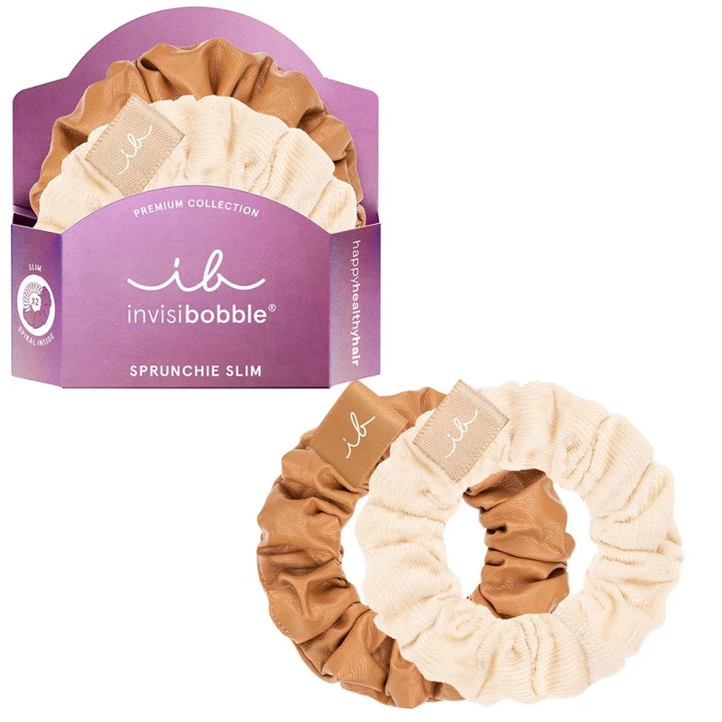 Sprunchie Slim Premium Crème De Caramel Scrunchie 2pc