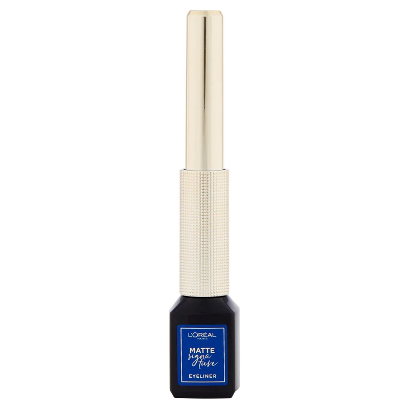 L'Oréal Paris Eyeliner Matte Signature, Pennellino in Feltro, Finish Extra Matte, Blu