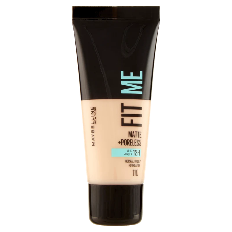 Maybelline New York Fondotinta Fit Me Matte&Poreless, Finish Opacizzante, 110 Porcelain 30 ml