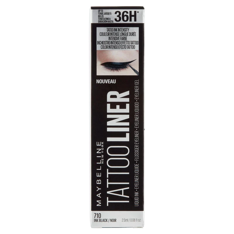 Maybelline New York Eyeliner Tattoo Liner Liquid Ink, A Lunga Tenuta, Nero