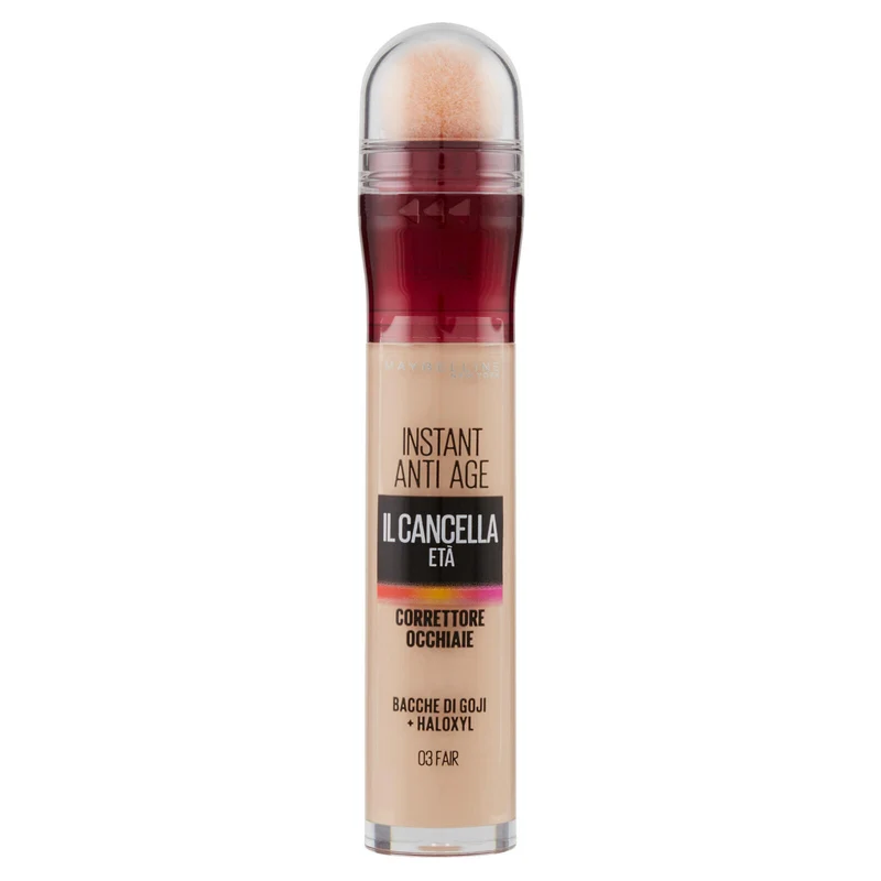 Maybelline New York Correttore Liquido Il Cancella Età con Bacche di Goji e Haloxyl, 03 Fair