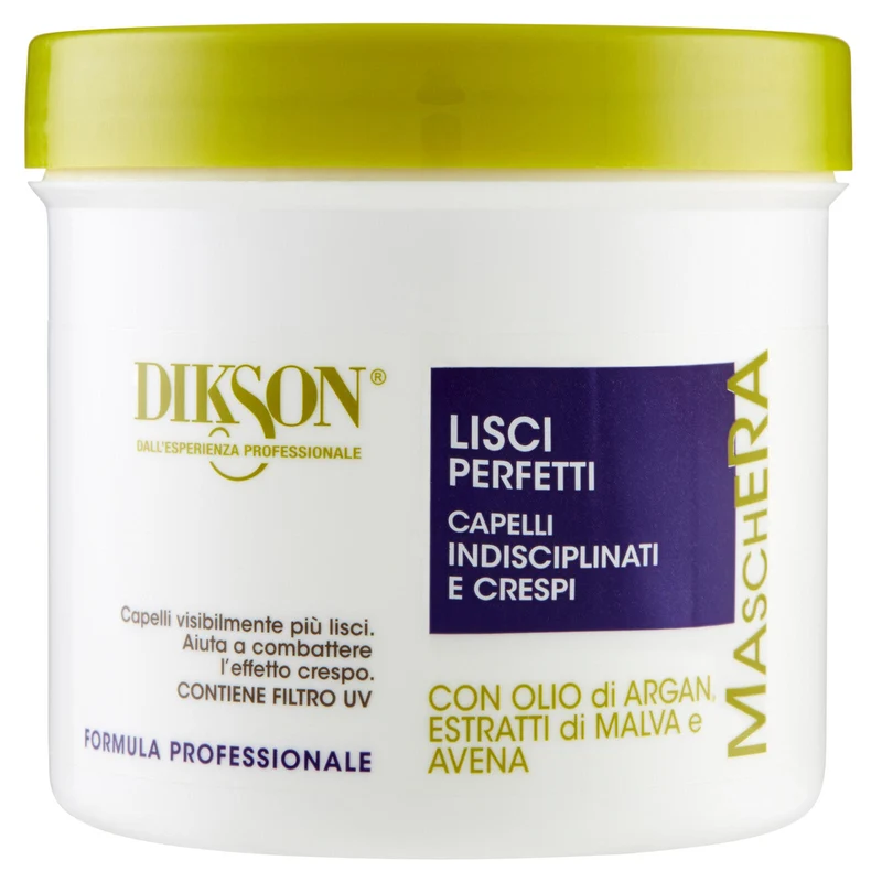 Dikson Maschera Lisci Perfetti con Olio di Argan, Estratti di Malva e Avena - 500 ml