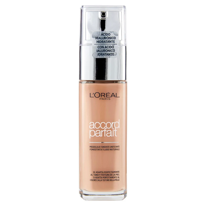 L'Oréal Paris Accord Parfait, Fondotinta Liquido con Acido Ialuronico, Sable rosé (5.R), 30 ml
